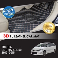 TOYOTA ESTIMA ACR50 ( 2012 - 2015 ) 3D PU Leather Car Carpet Karpet Kereta Kulit PU 3D Car Mat Alas 
