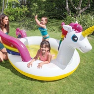 RWRTOY Pool Inflatable Unicorn Can Spray Water Size 107*76*41 Inches 57441NP