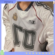 GODMOTHER No. 7 Long-Sleeved Sports T-Shirt American Hip Hop Style Unisex Loose Sleeve T-Shirt