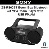 Sony ZS-RS60BT Portable Bluetooth CD Boombox MP3 Music USB AM FM Tuner Player Speaker