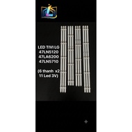 LED TV LG 47LN5120/ 47LA6200/ 47LN5710 (6 bars x2 11 LED 3V)