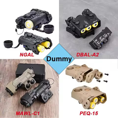 Tactical PEQ15 MAWL C1 DBAL A2 NGAL Dummy Laser Box Virtual Battery Case Airsoft Weapon Laser Model 