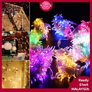 100 LED 10M Fairy DIY Colorful Twinkle String Light Lamp Change Modes Christmas New Year Hari Raya Deepavali