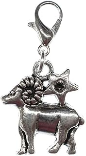 Aries Charm Star Zodiac Sign Horoscope - Handmade Fashion Jewellery I Necklace Pendant Silver Plated