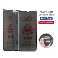 TG Tempered Glass Ceramic SPY Reno Z 11F 5G 7 8 6 7Z 8Z 3 2F 2Z 14F Antigress Matte Privacy Anti-scr
