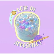 BEAR IN AEROSPACE (Cloud Slime), snowonder Cloud/snow slime, astronaut slime toy with colorful foam