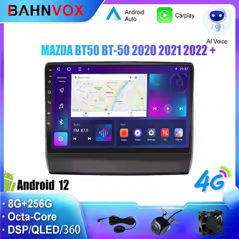 9" QLED Android 12.0 Car Radio for MAZDA BT50 BT-50 2020 2022 Stereo Multimedia Player GPS Navigatio