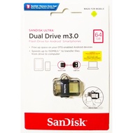 Dual USB Connectors Flash Drive &amp; OTG, SanDisk 64GB ULTRA Dual Drive m3.0 Flash Drive for Android Smartphones OTG Up To 150MB/s (USB &amp; micro USB) *MEGA SALE*