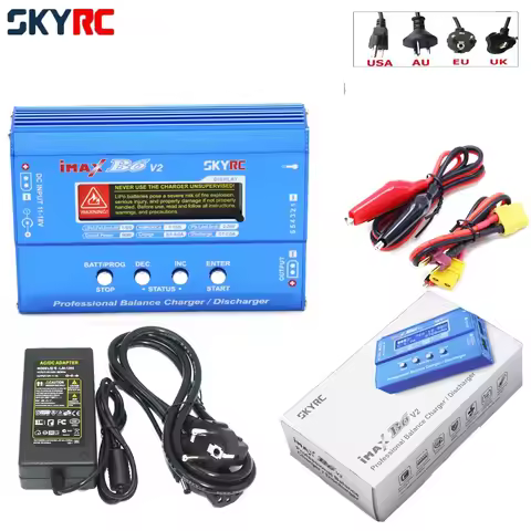 SKYRC IMAX B6 V2 Digital Lipo NiMh Battery Balance Charger With AC POWER 12v 5A Adapter for RC Helic