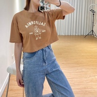 Ready Stock * 32wardrobe Banniang Real Shot-California Bear Short Top #3034r