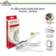 DL Office Metal Single Hole Hand Puncher DL-1101(C) - (1s/Box) Slot Manual Iron One Hole Hand Paper 