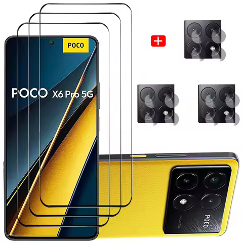 Pelicula For Poco F7 X7 X6 F6 Pro 5G Tempered Glass Poco X6 X5 X4 X3 Pro 5G Screen Protector Poko X 