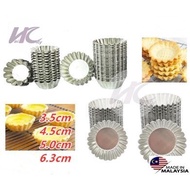 (HC) 3.5cm/4.5cm/5cm/6.3cm Egg Tart Mould Aluminuim Kuih Tart / Fruit Tart / Mini Tart Mould/ Acuan 