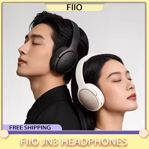 New FiiO JN3 Headphones Bluetooth 6.0 ANC Noise Cancelling 40mm Dynamic Over-Ear LDAC Wired Gaming E