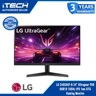 LG 24GS60F-B 24” Ultragear FHD HDR10 180Hz IPS 1ms GTG Gaming Monitor