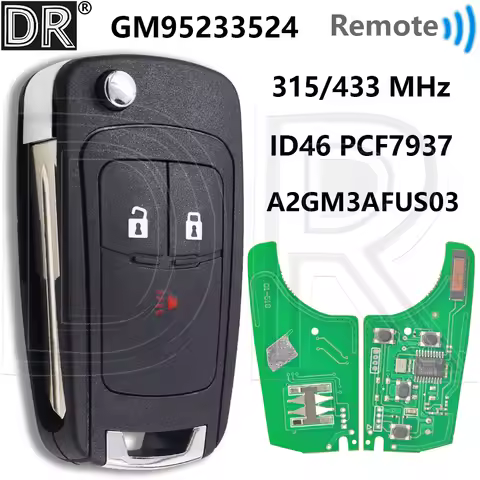 Great P/N:GM95233524 ID46 Chip 315MHz FCCID:A2GM3AFUS03 Flip Car Remote Key For Chevrolet Spark 2013