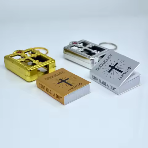 Mini Spanish LA BIBLIA DIOS HABLA HOY real paper can read Key Chains Catholic Orthodox Christian Fas