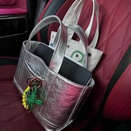 Niche Bag Silver Female Bag Handbag Korea Dongdaemun Summer Tote Bag ins Blogger Same Style Bag