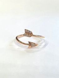 天然鑽石K金戒指 南非鑽石 玫瑰金 18K K750