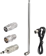 Superbat Telescopic FM Antenna for Stereo Receiver Indoor, FM Radio Antenna 75 Ohm UNBAL for Yamaha Onkyo Denon Table Top Home Theater Receiver Radio Receiver Antenna Tuner