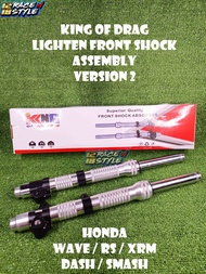 HONDA WAVE / RS / XRM / DASH / SMASH / SYM BONUS LIGHTEN FRONT SHOCK KING OF DRAG V2 THAILAND MADE