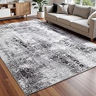 Macgace Abstract Rug, 8x10 Dark Gray