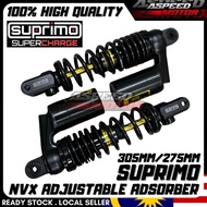 SUPRIMO ADJUSTABLE ABSORBER NVX V1 V2 275MM 305MM BLACK YELLOW SUSPENSION