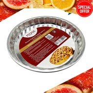 PLUS Loyang Bulat, Tray Bulan, Aluminium Round  Shape Fluted  Cake Tin 9.5inch