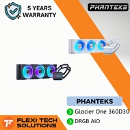 Flexi Tech Phanteks Glacier One 360D30 DRGB AIO Liquid CPU Cooler - Black/White