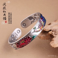 Phoenix Peacock Gift Open Silver Bracelet Mother's Day Solid Women's Ethnic Style9Sterling Silver s9