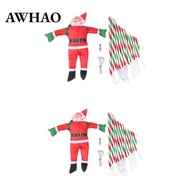 [AWHAO] 9.8ft Santa Claus Climbing Rope Ladder LED Light for Christmas Tree Decoration