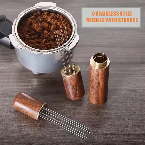 Needle Distributor Stainless Steel Coffee Tamper Espresso Mixers Dispensers Levelers WDT Tools Cafe 