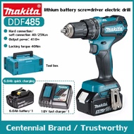 Makita DDF485 Cordless Power Drill New High Quality 18V 3 System 2 Batteries Brushless Rechargeable Power Tool 450 N.m 【Follow the store and purchase and you will receive a free battery】Household Power Tools Cordless Battery Drill