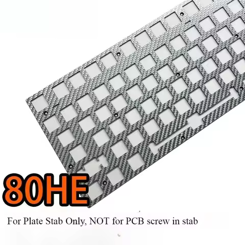 ANSI Wooting 80HE Keyboard Plate with Standoffs CF Brass (for Plate-Mounted Stabs and PCB Screw in S