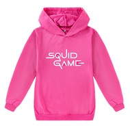 Squid Game Boys Hooded Sweater Girls Long Sleeve Hoodie Children's Printing W2908 Loose All-match Printed Sportswear