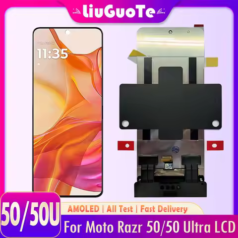 6.9" AMOLED For Motorola Razr 50 LCD Foldable Display Touch Screen Digitizer Assembly For Moto Razr 