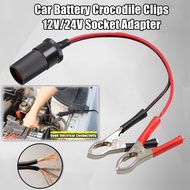 Car Adapter to Plug Socket Alligator Clips to 12V/24V Socket Adapter 30A USB Car Charger Socket Car 