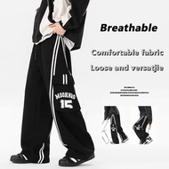 Men's casual work pants, hip-hop style sports pants fashionable pants Korean style loose pants mu