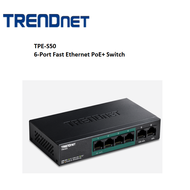 Switch TRENDnet TPE-S50  6-Port Fast Ethernet PoE+ Switch