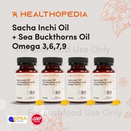 Healthopedia Sacha Inchi + Sea Buckthorns Oil Softgel (60bijibotol) Minyak Sacha Inchi + Sea Buck))