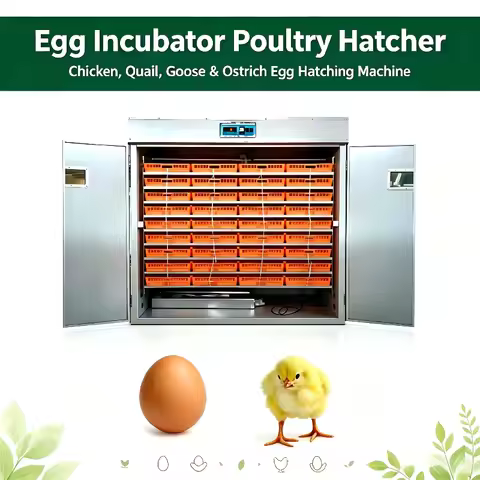 Automatic Chicken Goose Ostrich Duck Egg Incubator Large Capacity Solar Powered Poultry Hatching Mac