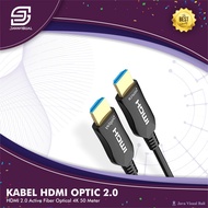 [JaVis] Cable HDMI 2.0 Active Fiber Optical 50m 4K - Cable HDMI 2.0 Optic 50 M