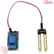 VIOLETLILAC Soil Humidity Sensor, with Time Delay Function DC12V Relay Control Module, Premium 1.7x5