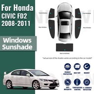 Car Window Sunshade For Honda CIVIC Type R FD2 FD3 2005-2011 Type-R Magnetic Car Sunshade Front Wind