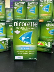 Kẹo gum Nicorette 2mg 105 viên hàng Mỹ (CAI T.H.U.Ố.C LÁ HIỆU QUẢ)-Nicorette Gum 2 mg Nicotine Gum 1