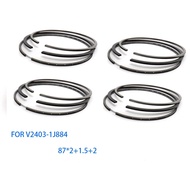 ชุดแหวนลูกสูบ V2403 V2203 D1703 สำหรับชุดซ่อม Kubota STD ขนาด 87 มม. 4 ชิ้น อะไหล่เครื่องยนต์ 1A091-