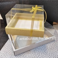 Kotak Transparent PVC Box Bertapak kotak hantaran / Kotak Hidden hantaran Gift Box