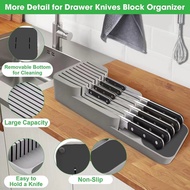 Compact 2 Tier Knife Organiser & 9 Knife Holder Space Saving Pemegang Pisau