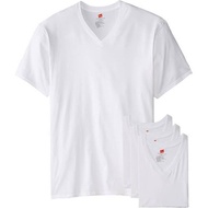 HANES WHITE TSHIRT (VNECK)