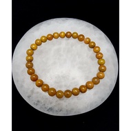 Red Yellow Agate Full Stone Bracelet HQ 6mmnatural C1250